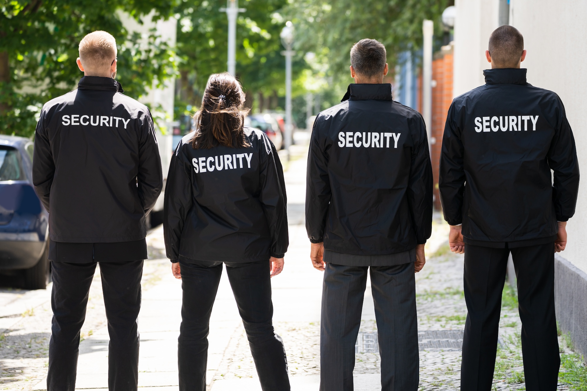 Security Guard Group Event Service. Bodyguard Officer Outside